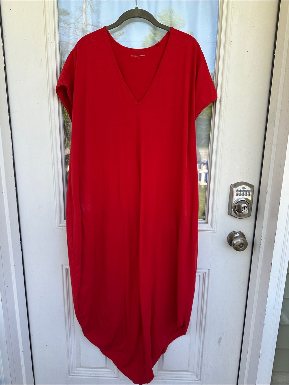 NWOT Universal Standard Red Geneva Asymmetrical V-Neck Dress (US L/22)